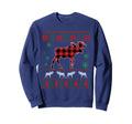 Moose Red Buffalo Plaid Moose Ugly Sweatshirt - Custom Art Print for Adults - T-Shirt, Sweatshirt, Hoodie