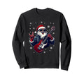Rock Roll Santa Claus Rock Sweatshirt - Fun Novelty Design for Adults - T-Shirt, Sweatshirt, Hoodie