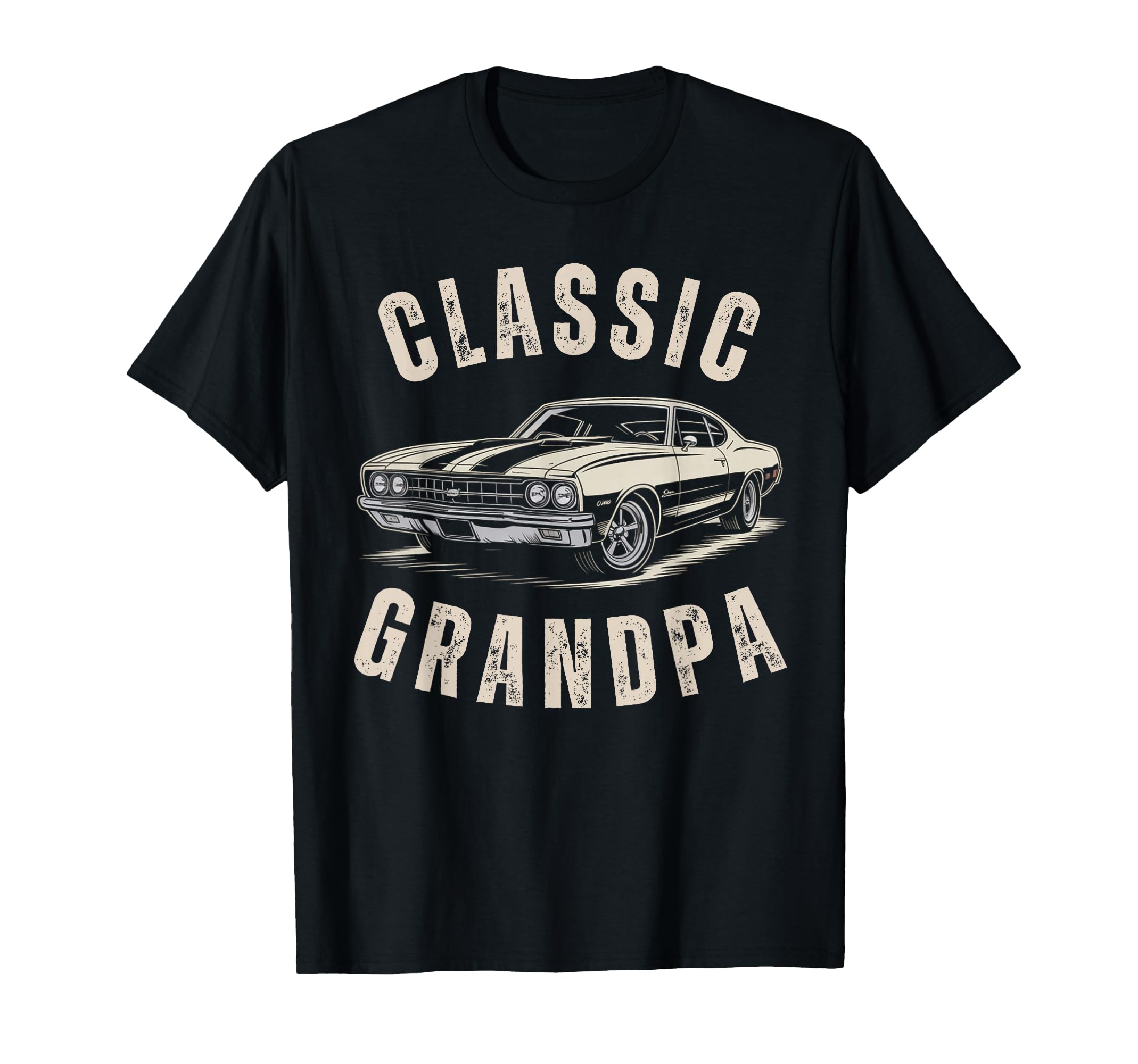 Grandpa Muscle Vibe Outfit Old Car T-Shirt - Aesthetic Graphic Unisex - T-Shirt, Sweatshirt, Hoodie