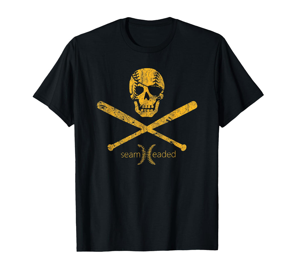 Pirate Baseball Skull And Bats Jolly T-Shirt - Minimalist Print Unisex - T-Shirt, Sweatshirt, Hoodie