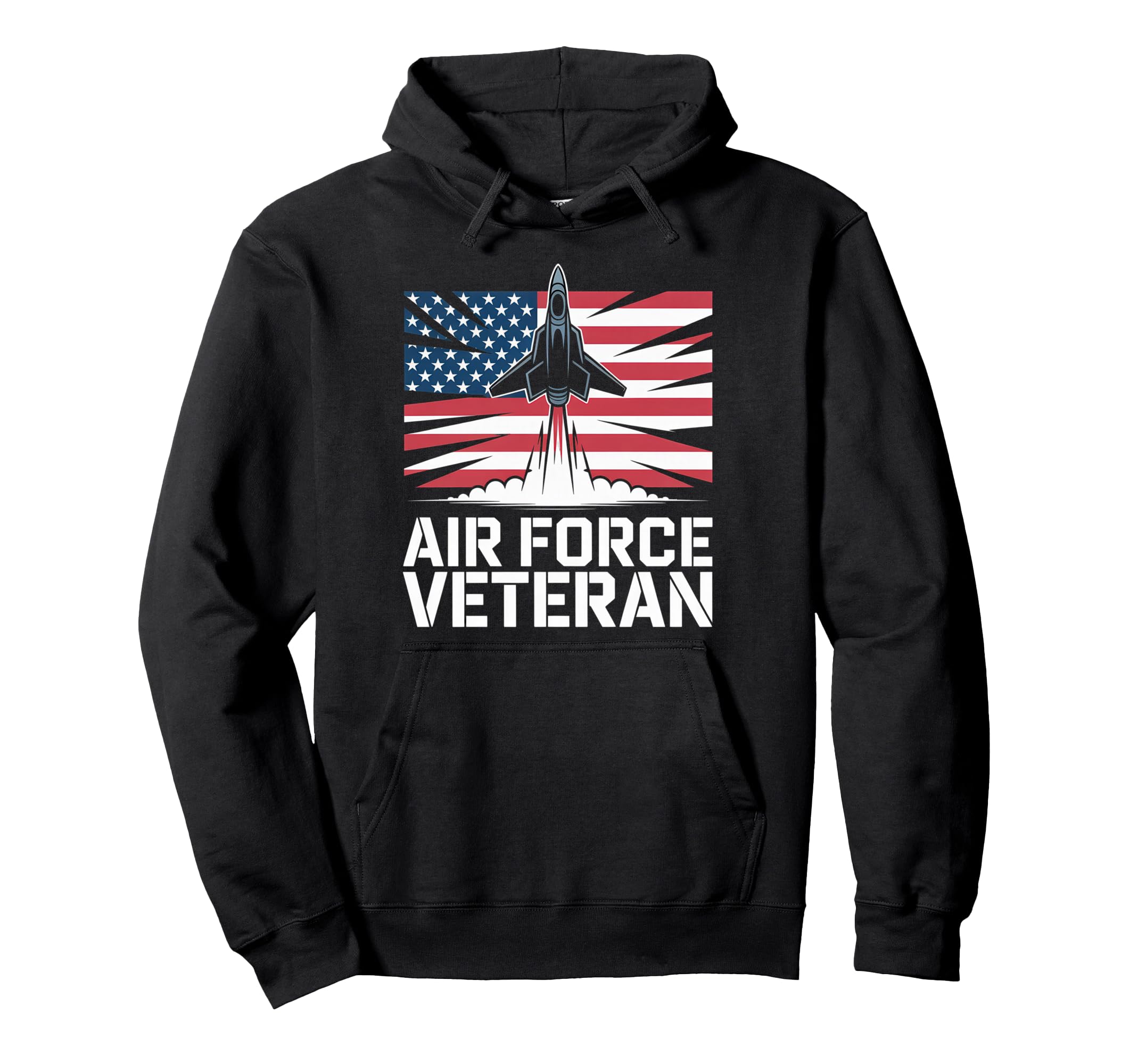 Air Force Veteran Us American Flag Hoodie - Fun Novelty Design Men Women - T-Shirt, Sweatshirt, Hoodie