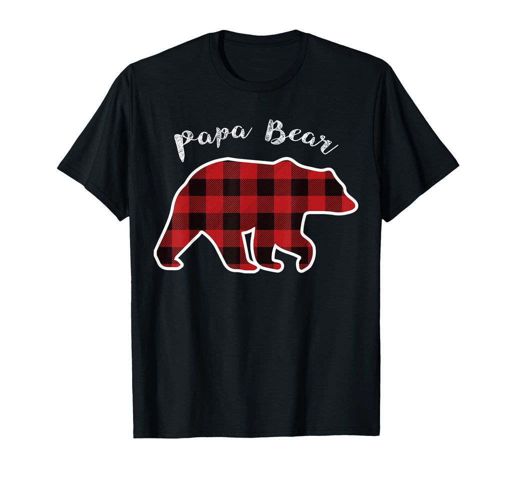 Papa Bear Red Plaid Pajama Family T-Shirt - Fun Novelty Design for Adults - T-Shirt, Sweatshirt, Hoodie