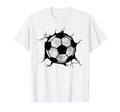 Sport Soccer Ball Breaking Wall Soccer T-Shirt - Fun Novelty Design Unisex - T-Shirt, Sweatshirt, Hoodie