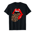 Red Lips Leopard Tongue Trendy Animal T-Shirt - Aesthetic Graphic Men Women - T-Shirt, Sweatshirt, Hoodie