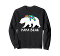 Autism Dad Papa Bear Protective Sweatshirt - Trendy Graphic for Adults - T-Shirt, Sweatshirt, Hoodie