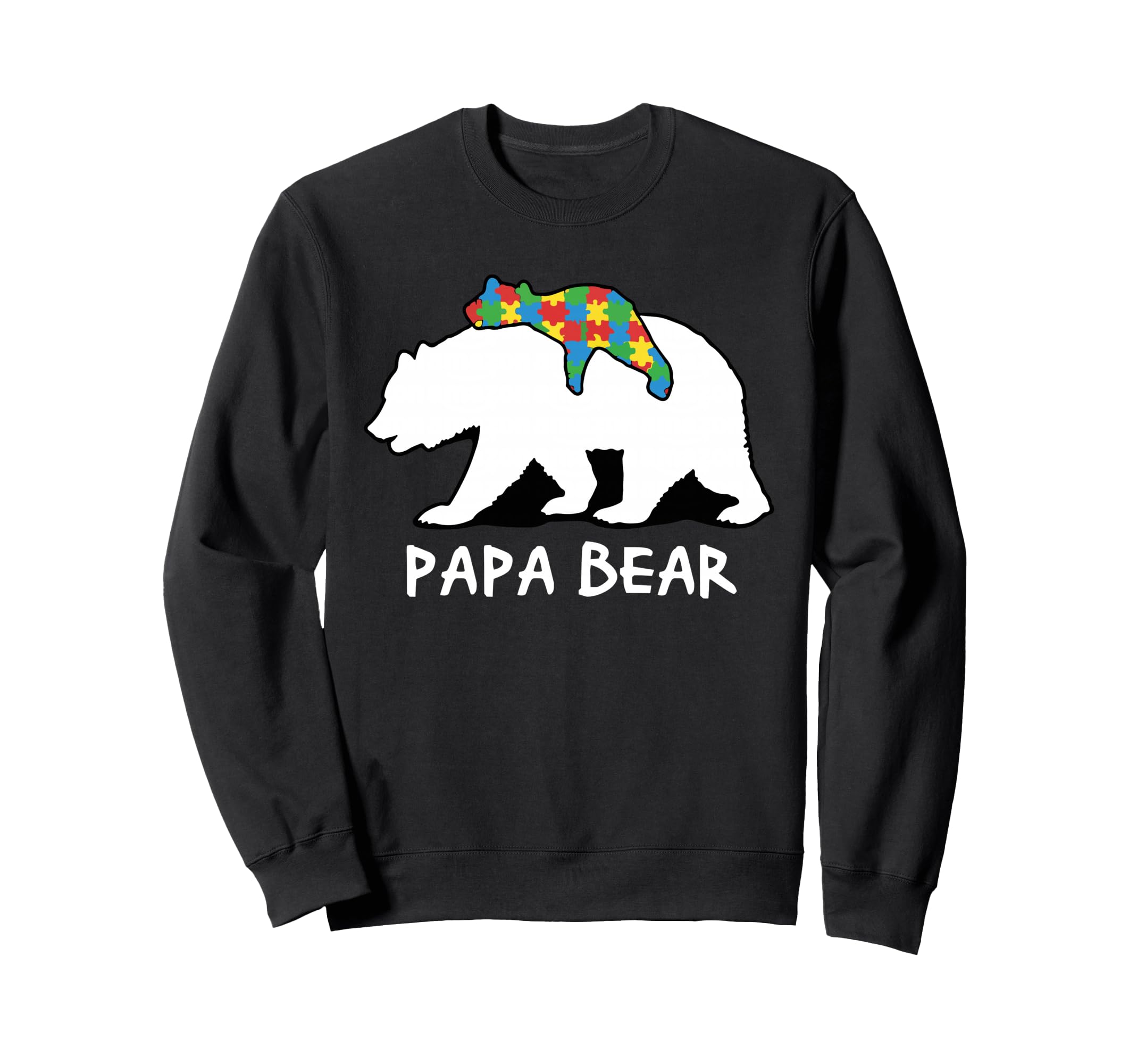 Autism Dad Papa Bear Protective Sweatshirt - Trendy Graphic for Adults - T-Shirt, Sweatshirt, Hoodie