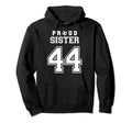 Number 44 Custom Proud Soccer Futbol Hoodie - Fun Novelty Design Men Women - T-Shirt, Sweatshirt, Hoodie