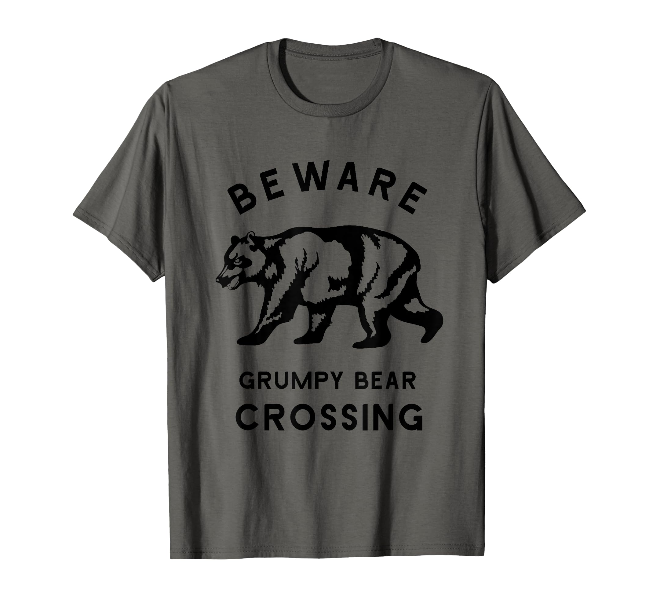 Funny Attitude Beware Grumpy Bear T-Shirt - Minimalist Print Unisex - T-Shirt, Sweatshirt, Hoodie
