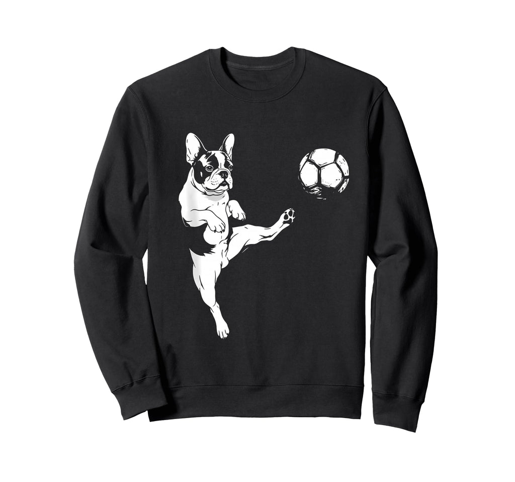 French Bulldog Soccer Player Funny Sweatshirt - Trendy Graphic for Adults - T-Shirt, Sweatshirt, Hoodie
