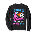 Gender Reveal Goals Or Bows Aunty Sweatshirt - Custom Art Print for Adults - T-Shirt, Sweatshirt, Hoodie