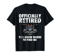 Officially Retired Motorcycle Gift Motor T-Shirt - Trendy Graphic Unisex - T-Shirt, Sweatshirt, Hoodie