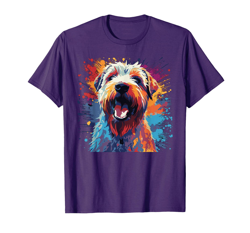 Watercolor Colorful Irish Soft Coated T-Shirt - Unique Graphic Men Women - T-Shirt, Sweatshirt, Hoodie