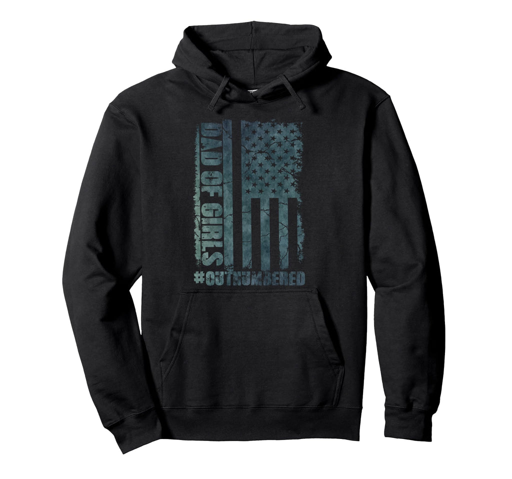 Dad Outnumbered Funny Daddy Fathers Hoodie - Aesthetic Graphic Unisex - T-Shirt, Sweatshirt, Hoodie