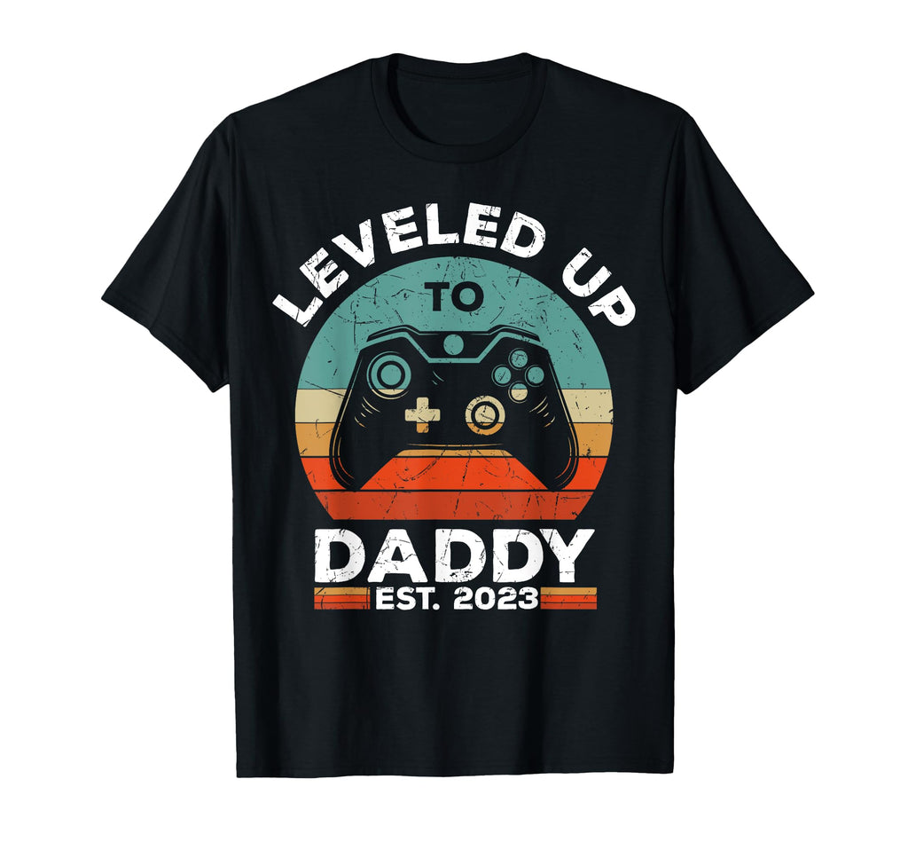 Leveled Up To Daddy 2023 Promoted To T-Shirt - Minimalist Print for Adults - T-Shirt, Sweatshirt, Hoodie