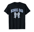 Bonus Dad Coquette Toile Blue Bow T-Shirt - Aesthetic Graphic for Adults - T-Shirt, Sweatshirt, Hoodie