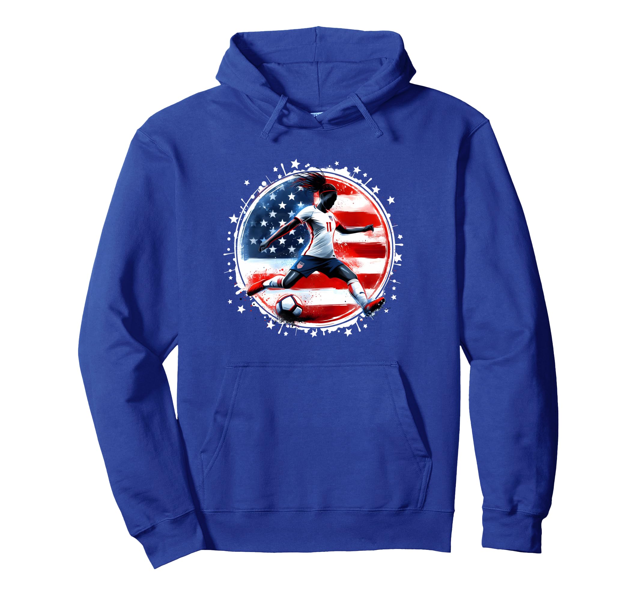 Womens Soccer American Flag Soccer Soccer Hoodie - Graphic Print Unisex - T-Shirt, Sweatshirt, Hoodie