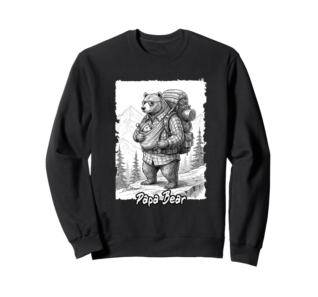 Papa Bear Camping Cubs Sweatshirt - Casual Everyday Wear Unisex - T-Shirt, Sweatshirt, Hoodie