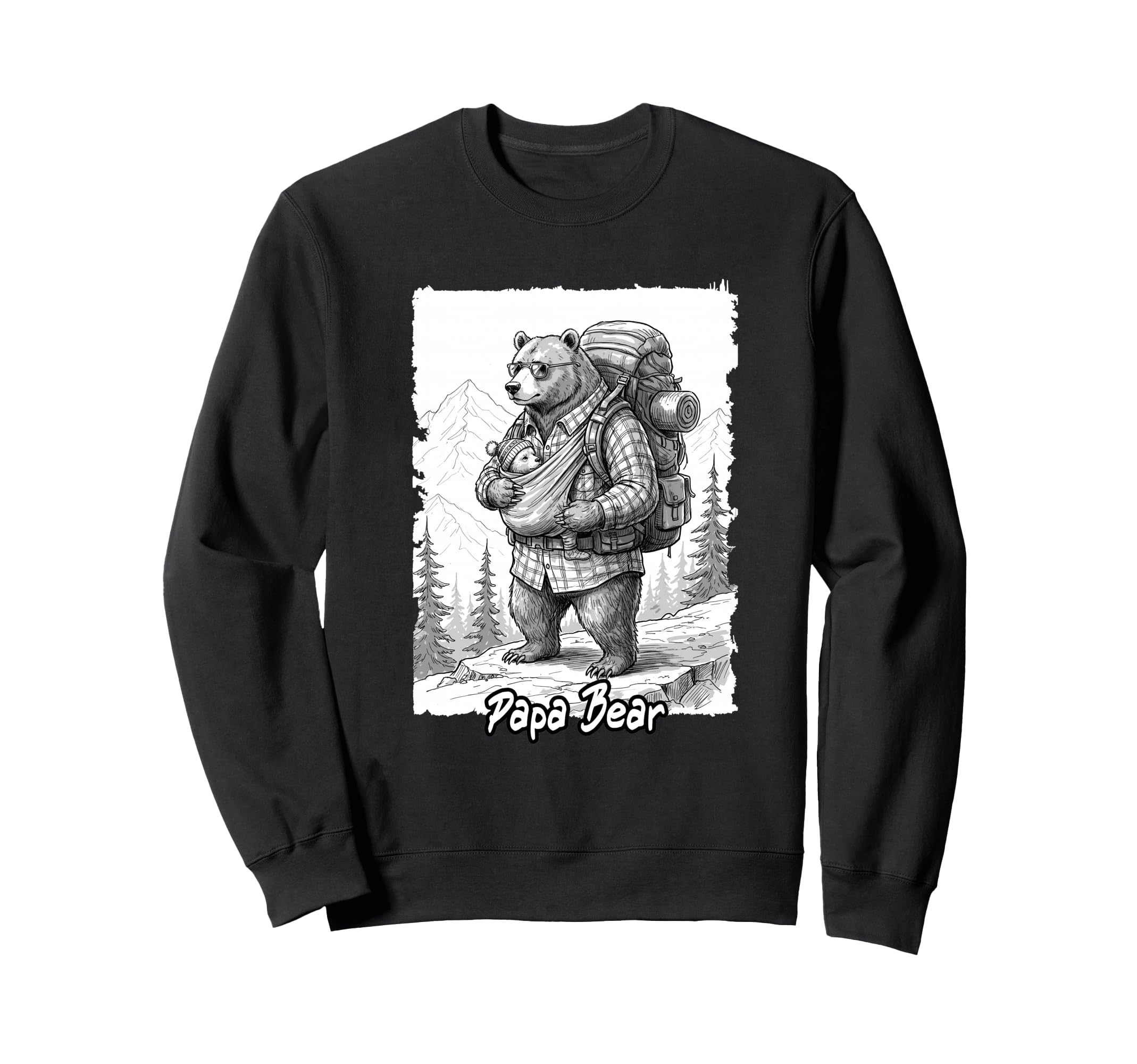 Papa Bear Camping Cubs Sweatshirt - Casual Everyday Wear Unisex - T-Shirt, Sweatshirt, Hoodie