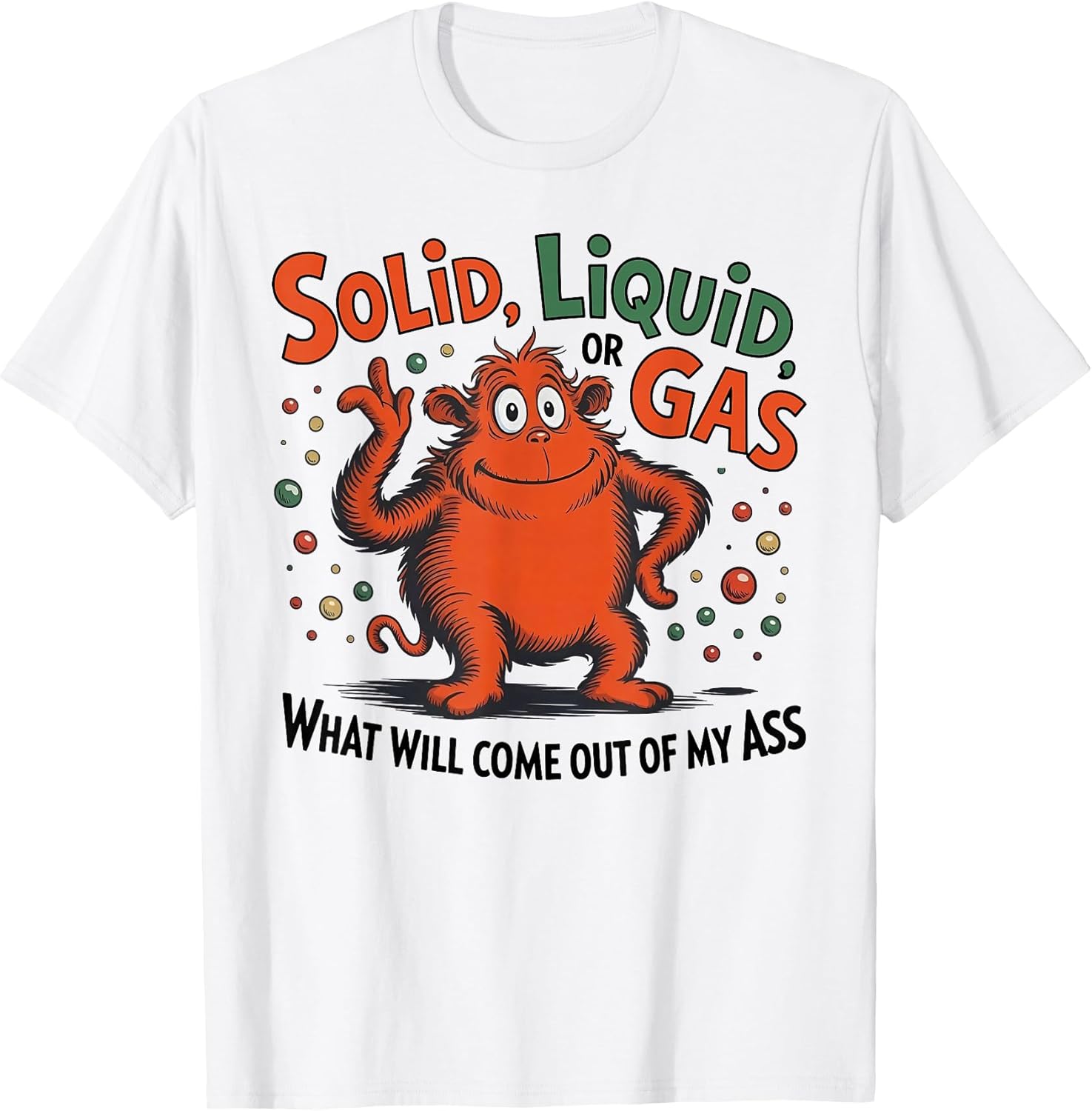 Solid Liquid Or Gas Funny Cat Physics Science - Adult & Kids T-Shirts, Sweatshirts & Hoodies apparel design preview 1