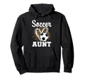 Soccer Aunt Leopard Heart Matching Hoodie - Streetwear Style for Adults - T-Shirt, Sweatshirt, Hoodie