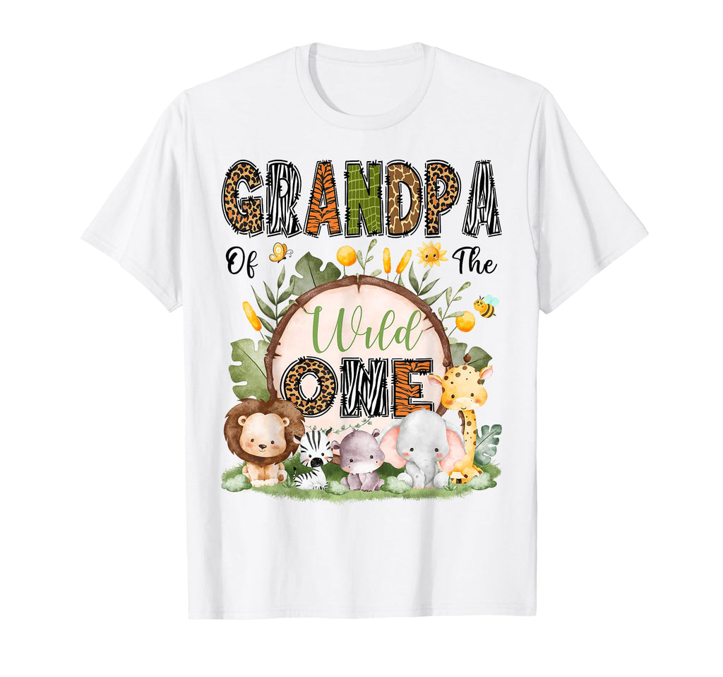 Grandpa Wild One 1St Birthday Safari T-Shirt - Aesthetic Graphic Unisex - T-Shirt, Sweatshirt, Hoodie