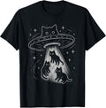 Funny Cat UFO Cute Kitty Space Spaceship Alien - Adult & Kids T-Shirts, Sweatshirts & Hoodies apparel design preview 1
