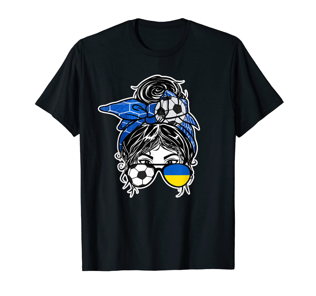 Messy Bun Hair Ukrainian Soccer T-Shirt - Streetwear Style for Adults - T-Shirt, Sweatshirt, Hoodie