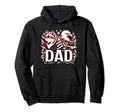Dad Wolf Bald Eagle American Flag Fathers Hoodie - Custom Art Print Unisex - T-Shirt, Sweatshirt, Hoodie