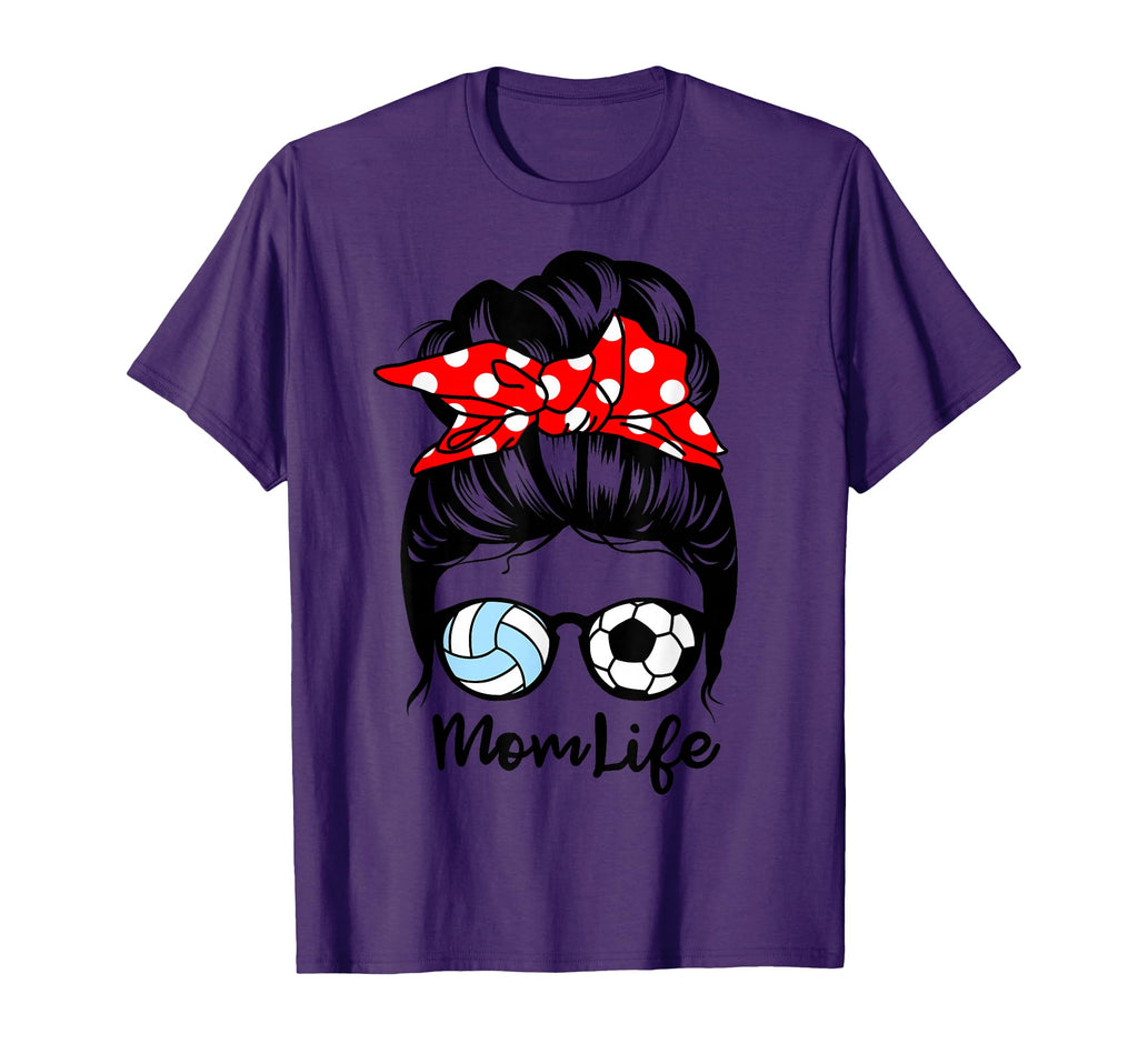 Mom Life Messy Bun Hair Funny T-Shirt - Streetwear Style Men Women - T-Shirt, Sweatshirt, Hoodie