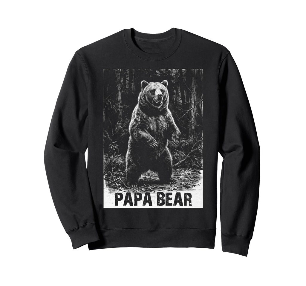 Papa Bear Family Matching Dad Sweatshirt - Unique Graphic Unisex - T-Shirt, Sweatshirt, Hoodie