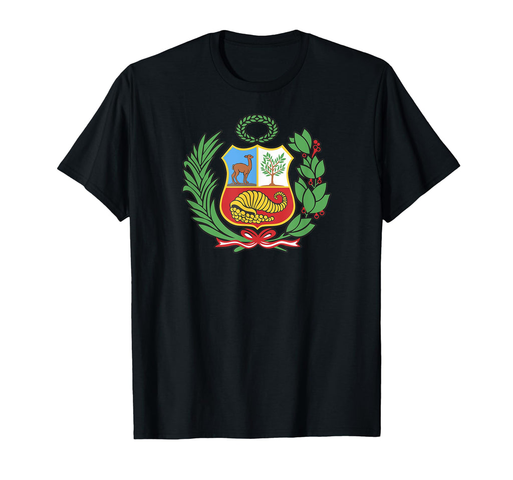 Peru Peruvian Escudo Coat Arms T-Shirt - Casual Everyday Wear Men Women - T-Shirt, Sweatshirt, Hoodie