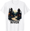 Connecticut River Retro Minimalist - Adult & Kids T-Shirts, Sweatshirts & Hoodies apparel design preview 1