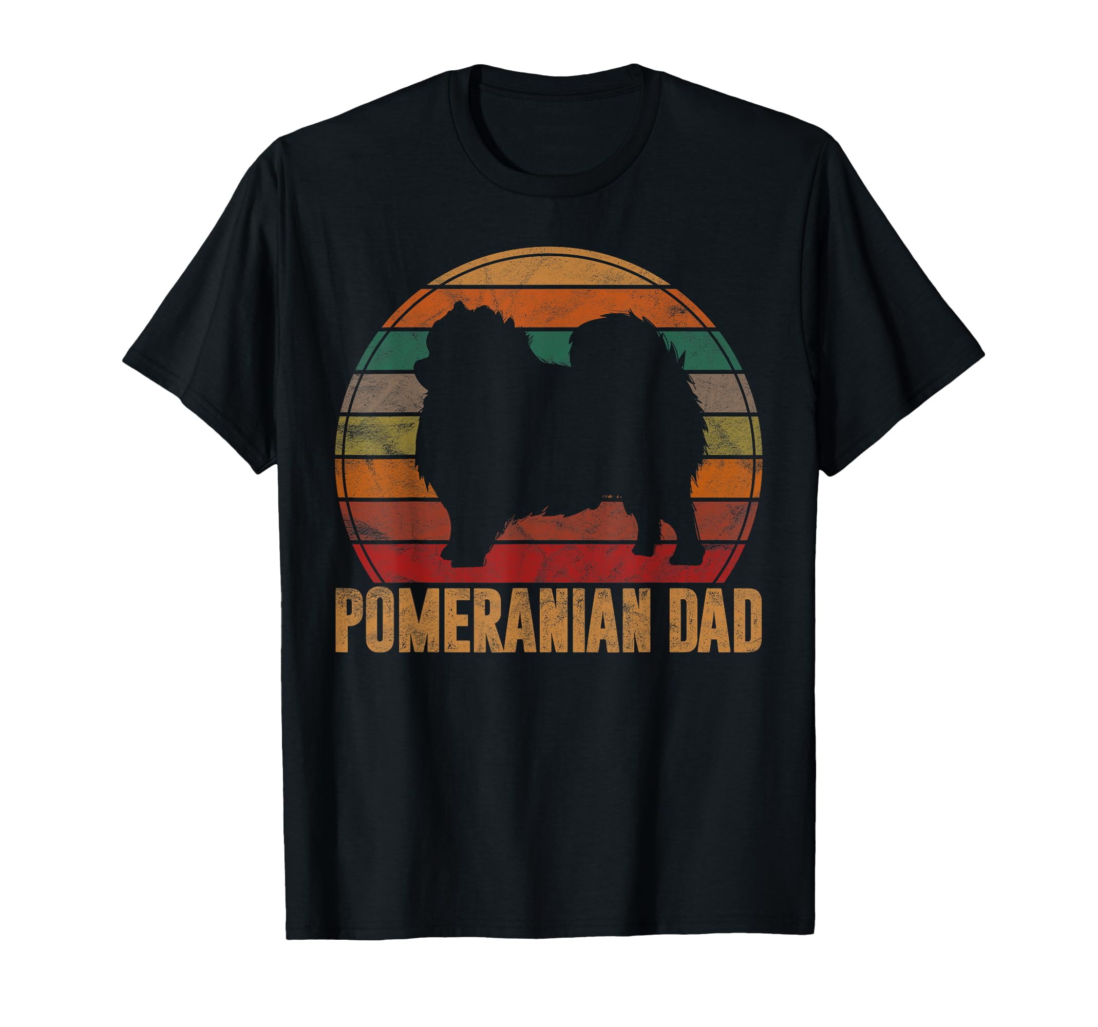 Pomeranian Dad Gift Daddy Pompom Dog T-Shirt - Custom Art Print for Adults - T-Shirt, Sweatshirt, Hoodie