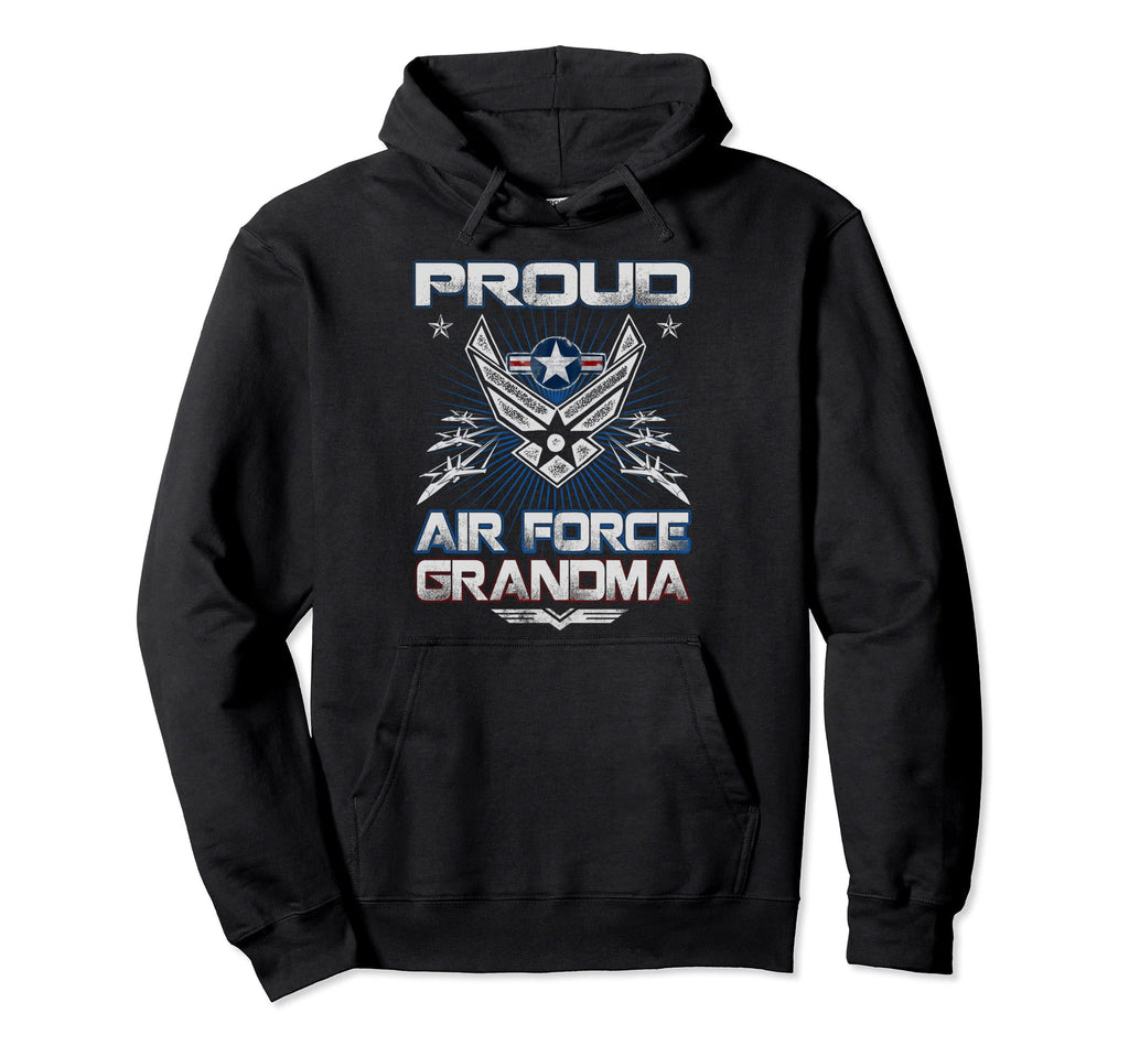 Womens Proud Air Force Grandma Hoodie - Casual Everyday Wear for Adults - T-Shirt, Sweatshirt, Hoodie