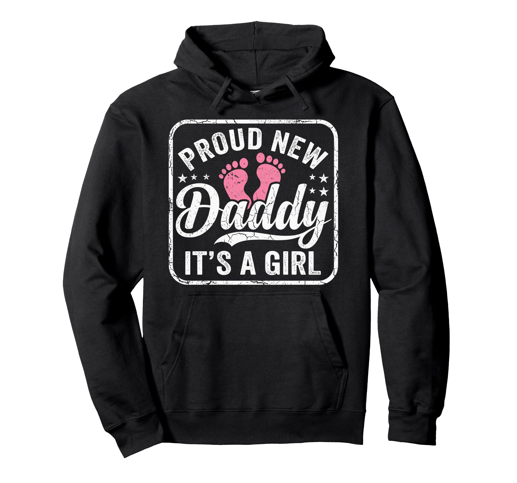 Proud New Daddy Its First Time Father Dad Hoodie - Minimalist Print Unisex - T-Shirt, Sweatshirt, Hoodie
