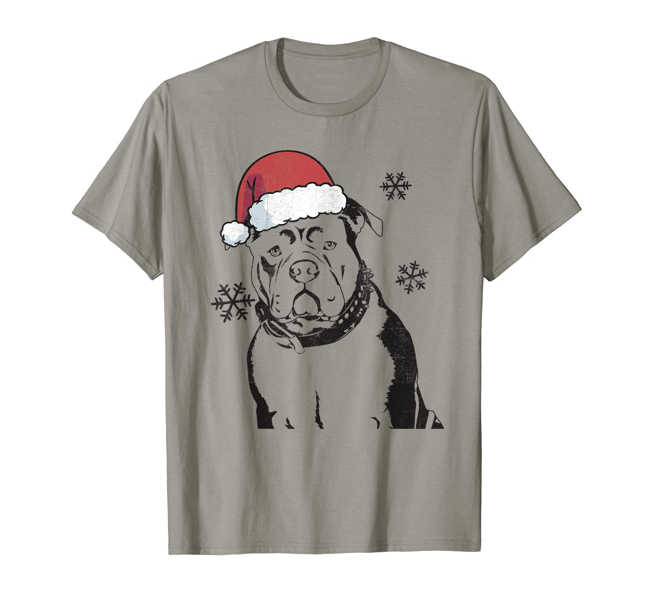 Funny American Bully Santa Hat Mom Dad T-Shirt - Novelty Apparel Unisex - T-Shirt, Sweatshirt, Hoodie