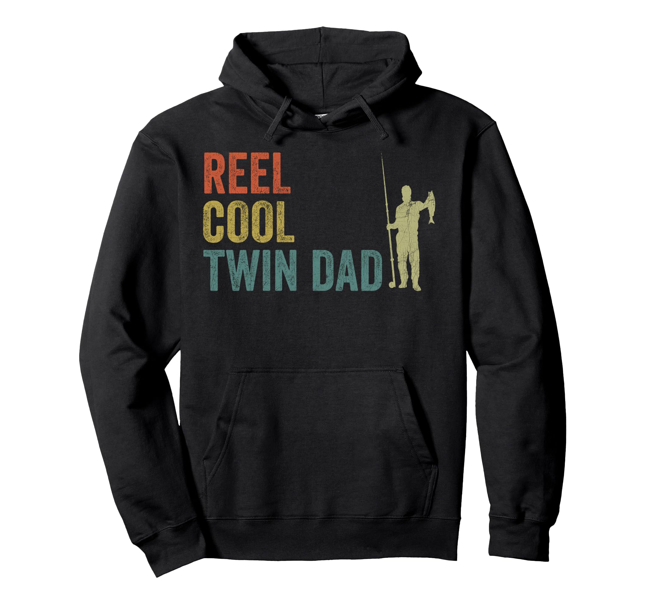 Twin Dad Fishing Reel Twin Dad Hoodie - Casual Everyday Wear for Adults - T-Shirt, Sweatshirt, Hoodie