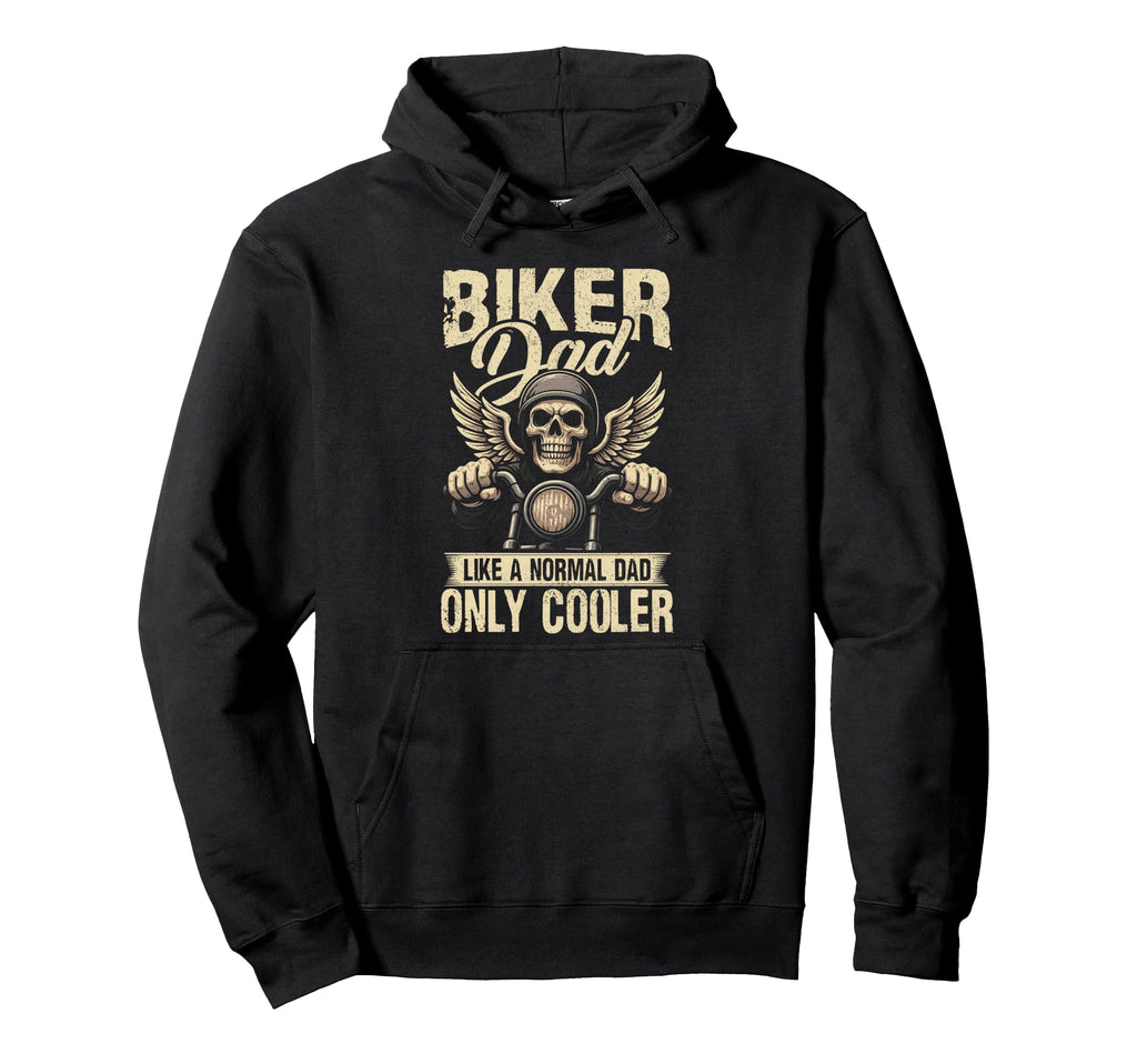 Motorcycle Biker Dad Fathers Day Hoodie - Minimalist Print for Adults - T-Shirt, Sweatshirt, Hoodie