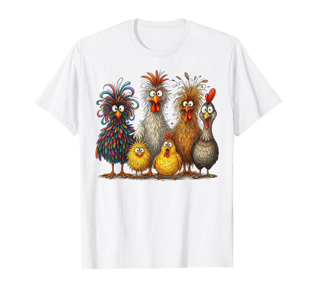 Eagerlys Colorful Funny Chicken T-Shirt - Casual Everyday Wear for Adults - T-Shirt, Sweatshirt, Hoodie