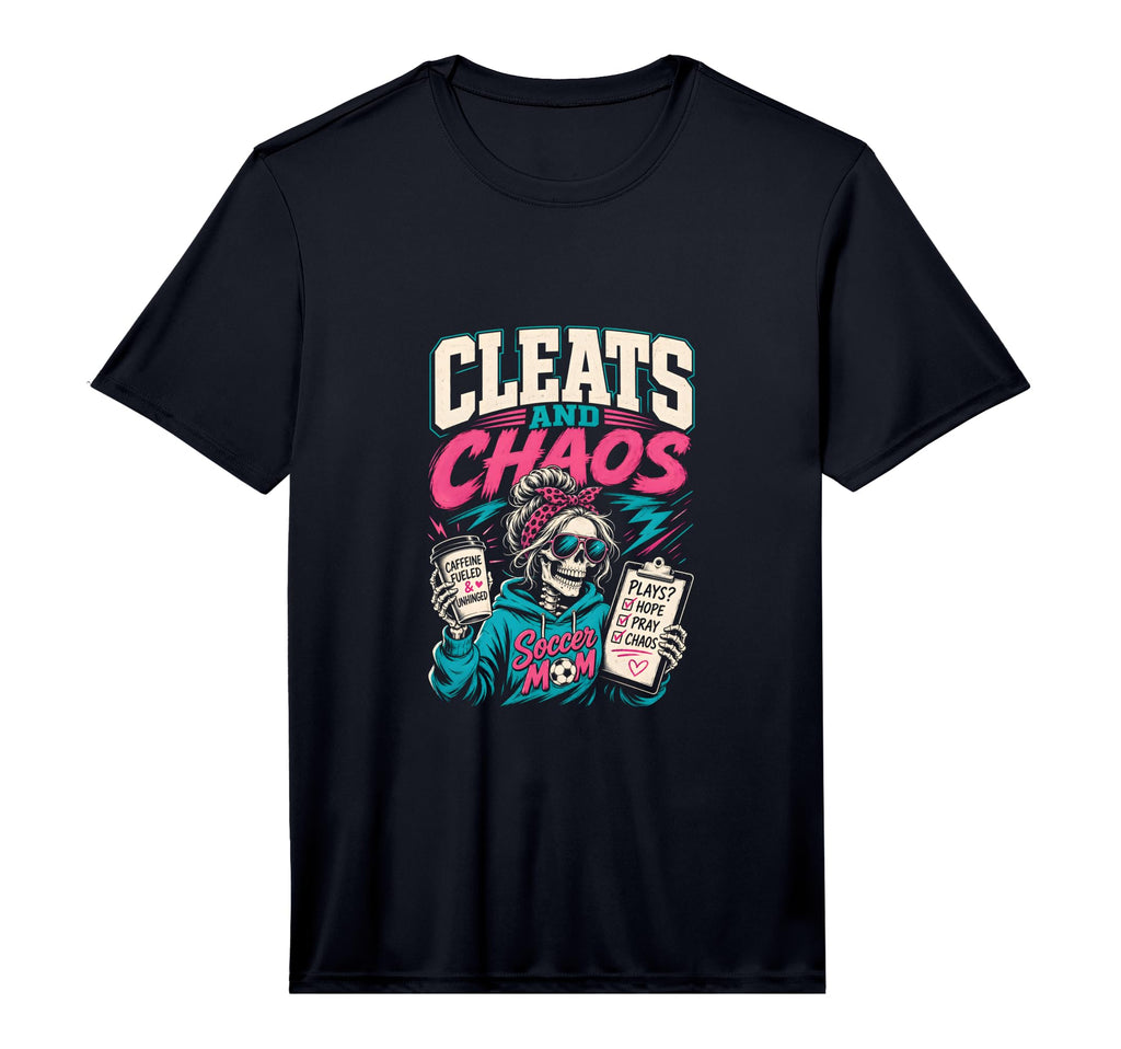 Mens Cleats And Chaos Soccer Mom T-Shirt - Minimalist Print Men Women - T-Shirt, Sweatshirt, Hoodie