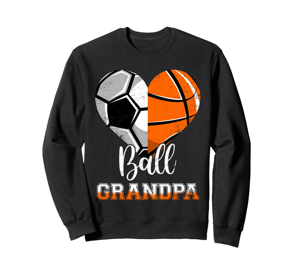 Ball Grandpa Heart Funny Soccer Sweatshirt - Aesthetic Graphic for Adults - T-Shirt, Sweatshirt, Hoodie