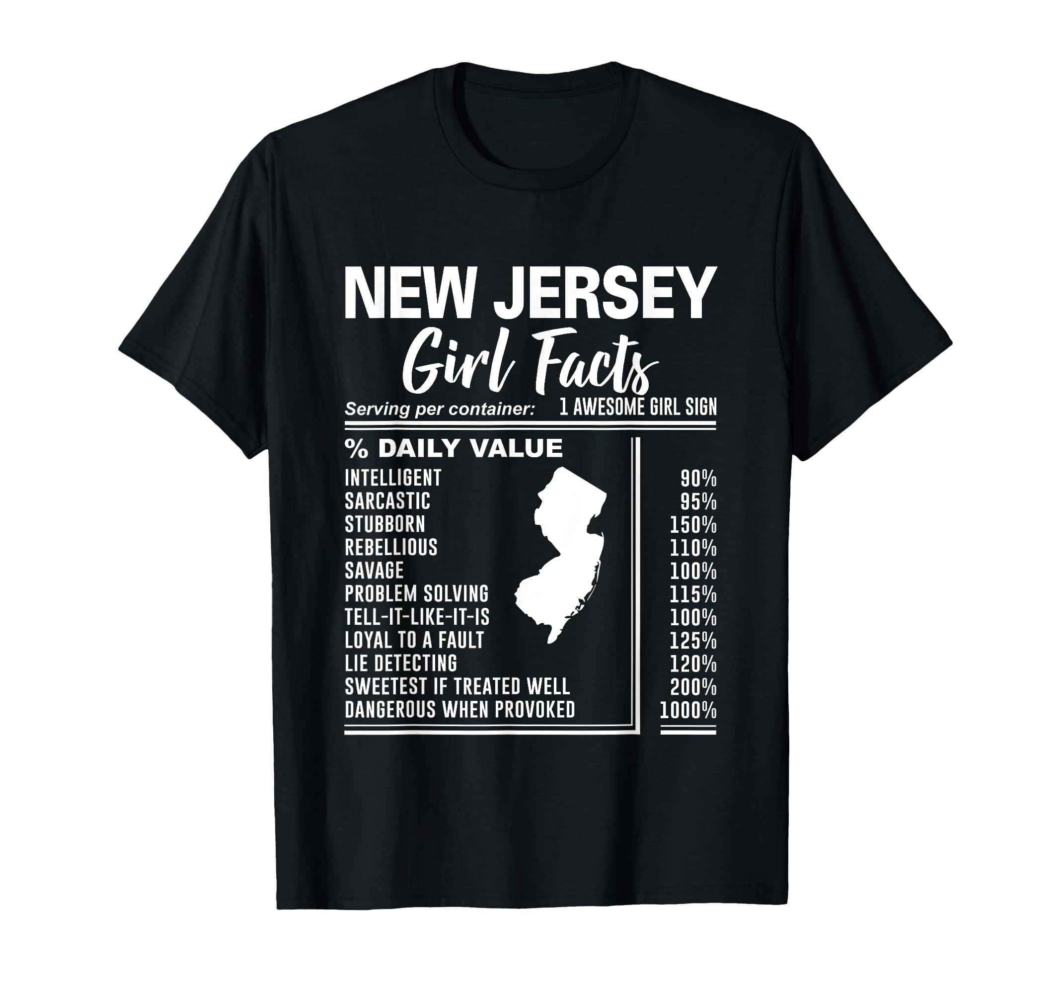 Born New Jersey New Jersey Facts T-Shirt - Minimalist Print Men Women - T-Shirt, Sweatshirt, Hoodie