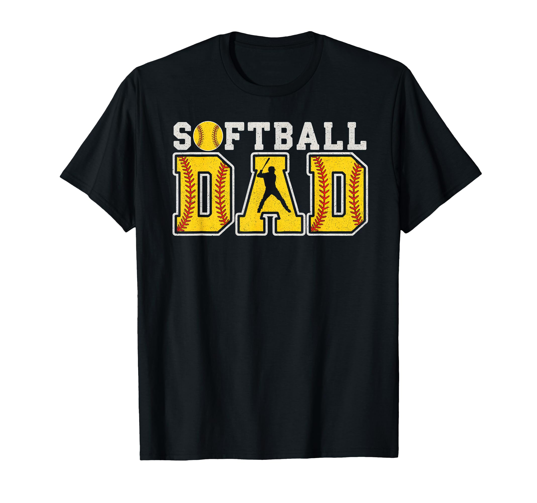Softball Dad Happy Fathers Day Shirts T-Shirt - Custom Art Print Men Women - T-Shirt, Sweatshirt, Hoodie
