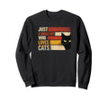 Just Single Guy Who Loves Cats Sweatshirt - Streetwear Style Men Women - T-Shirt, Sweatshirt, Hoodie