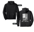 Us Flag Patriotic American Truck Hoodie - Fun Novelty Design Men Women - T-Shirt, Sweatshirt, Hoodie