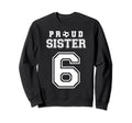 Number 6 Custom Proud Soccer Futbol Sweatshirt - Minimalist Print Unisex - T-Shirt, Sweatshirt, Hoodie