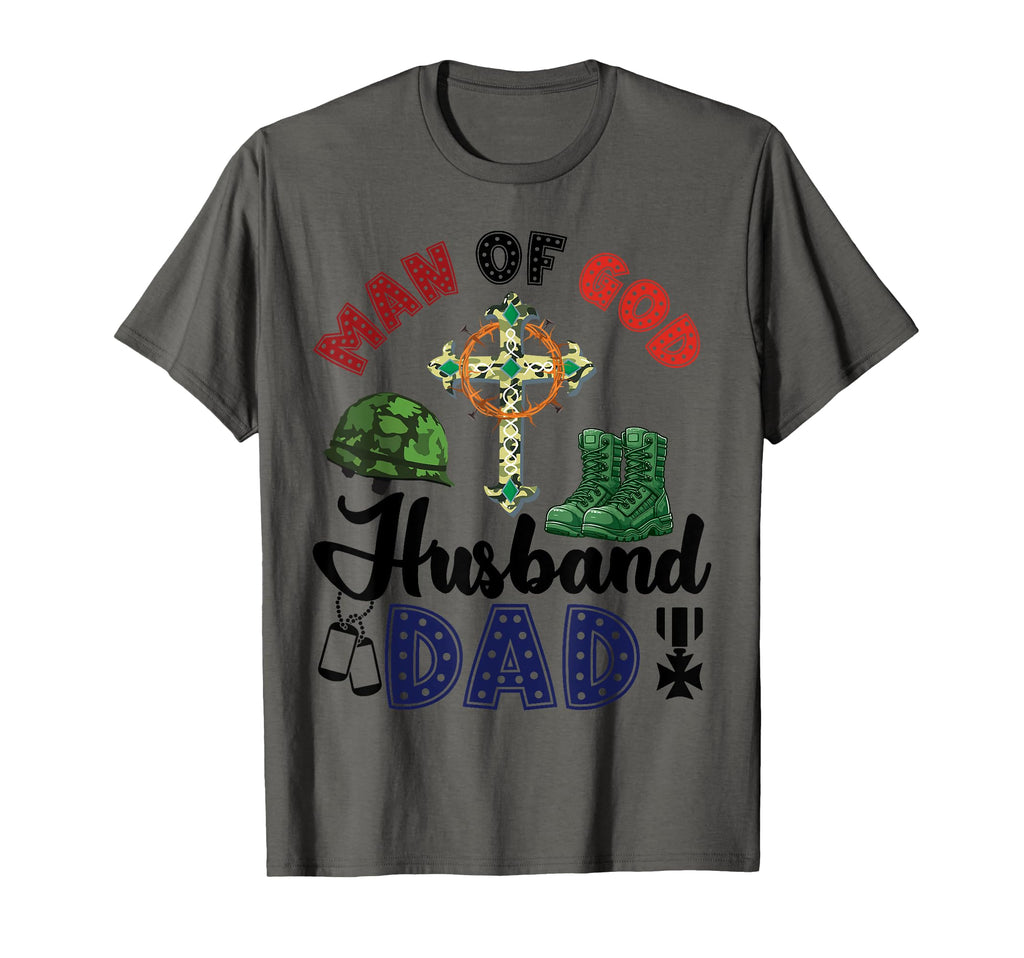 God Husband Dad Military Cross T-Shirt - Fun Novelty Design Men Women - T-Shirt, Sweatshirt, Hoodie