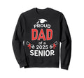 Proud Dad 2025 Senior Graduation Sweatshirt - Minimalist Print for Adults - T-Shirt, Sweatshirt, Hoodie