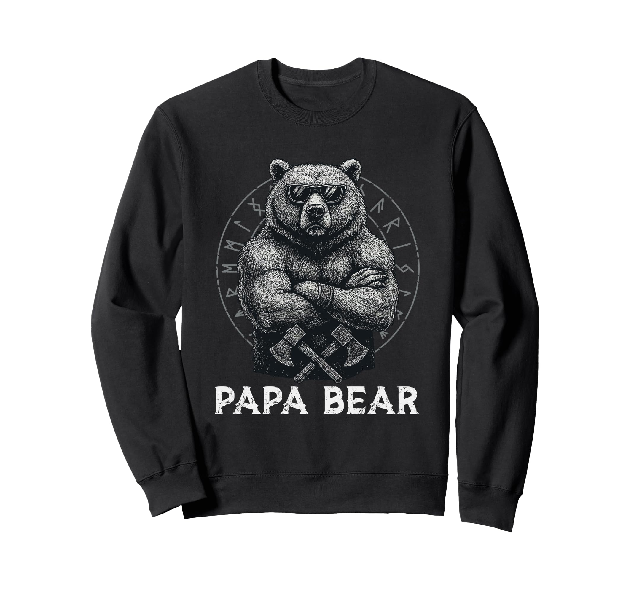 Papa Bear Viking Bear Warrior Odin Sweatshirt - Novelty Apparel Unisex - T-Shirt, Sweatshirt, Hoodie