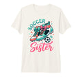 Soccer Sister Coquette Bow Shoes T-Shirt - Minimalist Print for Adults - T-Shirt, Sweatshirt, Hoodie